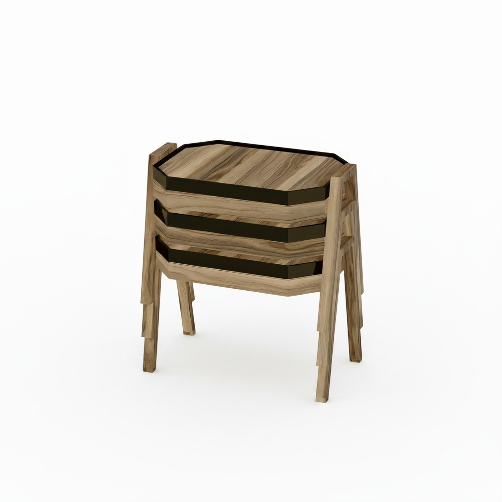 Couchtisch-Set aus Holz in Braun modern elegant