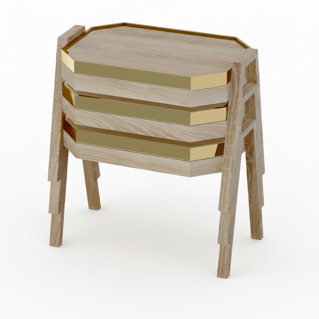 Couchtisch-Set aus Holz in Braun eleganter Stil