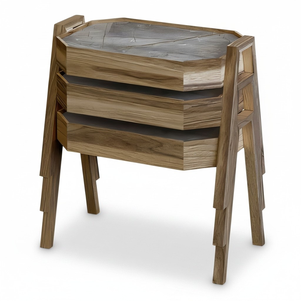 Couchtisch-Set Braun Holz Modern Elegant Wohnzimmer