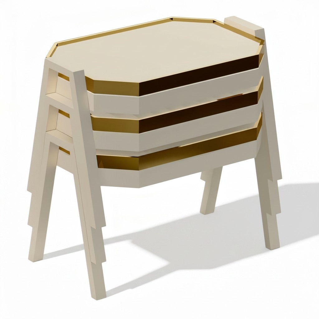 Couchtisch-Set Holz Beige Modern Elegant