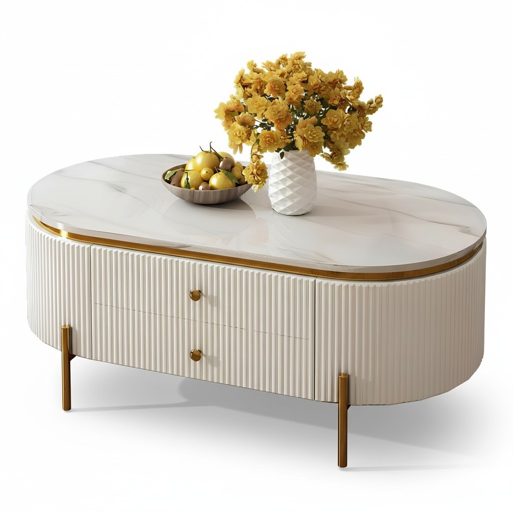 Couchtisch Sofa Couch Tisch Moderner Couchtisch Kaffeetisch Beistelltisch Ovaler