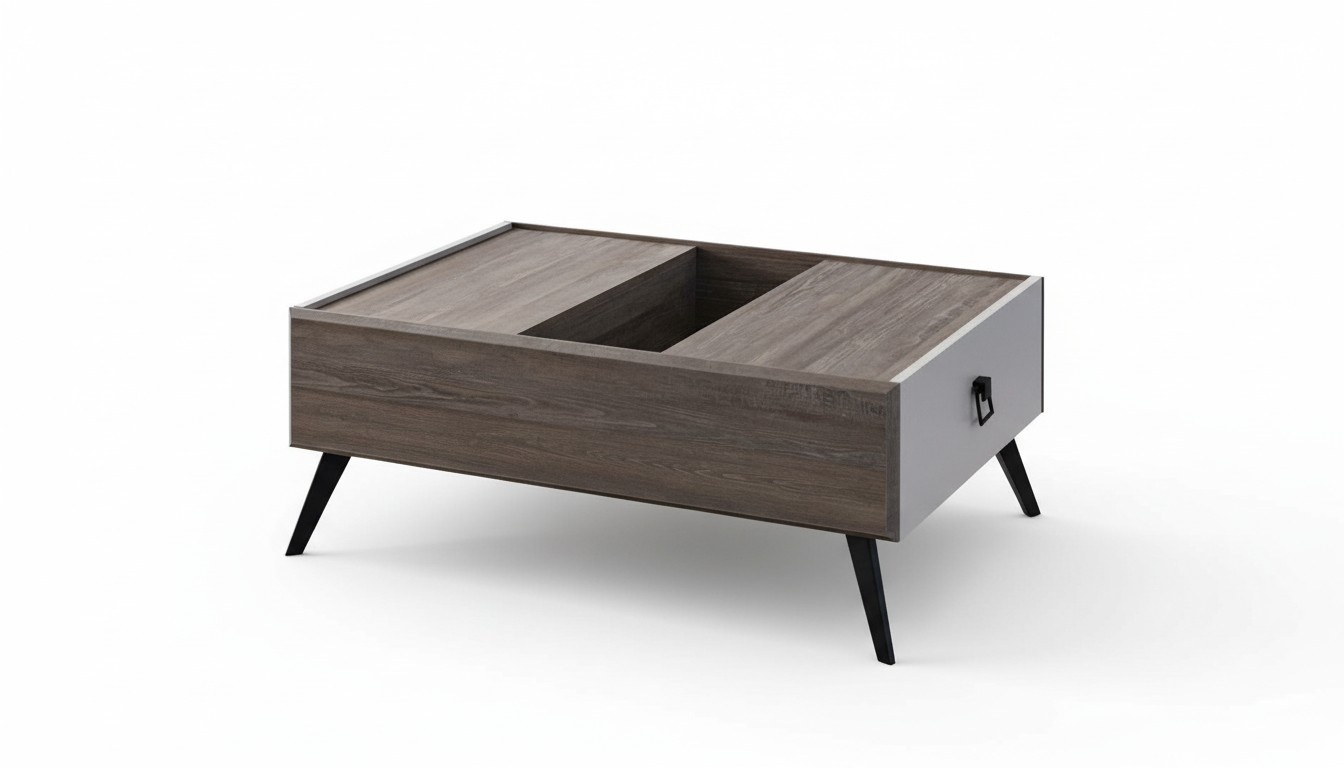 Couchtisch Sofatisch Holz Beistelltisch Kaffeetisch Grau Wohnzimmer