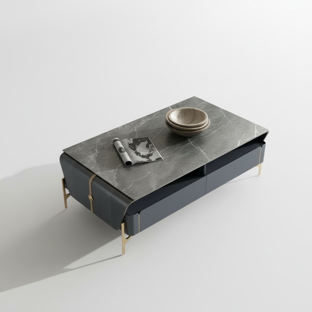 Couchtisch Tisch Luxus Design Tische Kaffee Beistelltische Wohnzimmer Stein Neu