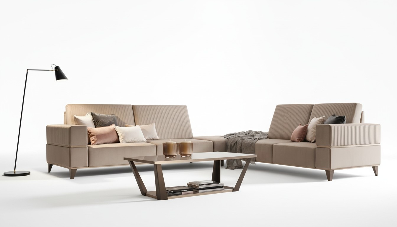 Couchtisch Tisch Polster Design Glastisch Beistell Holz Sofa Couch Braun Tische