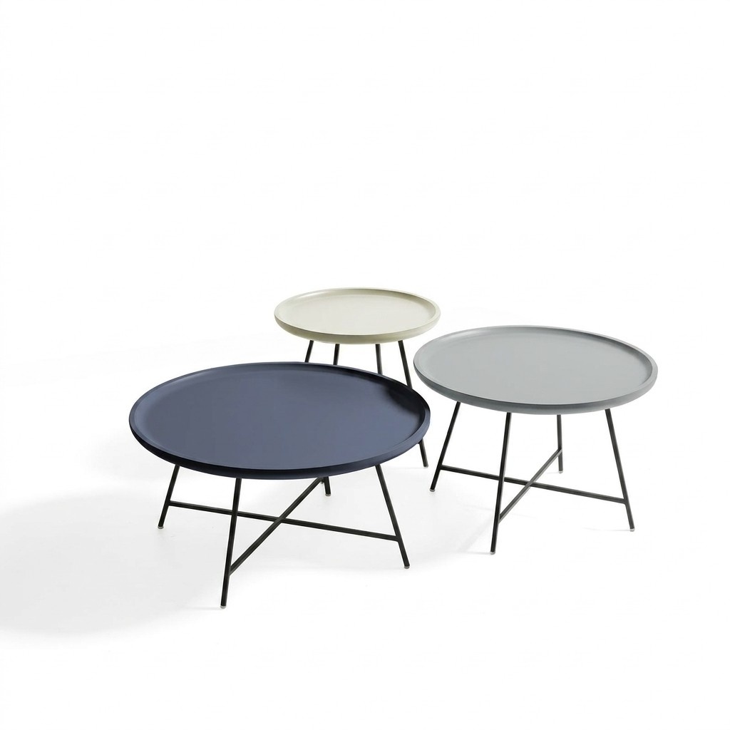 Couchtische Beistelltisch Tisch Kaffee Holztisch Rund 3 tlg. Holztische