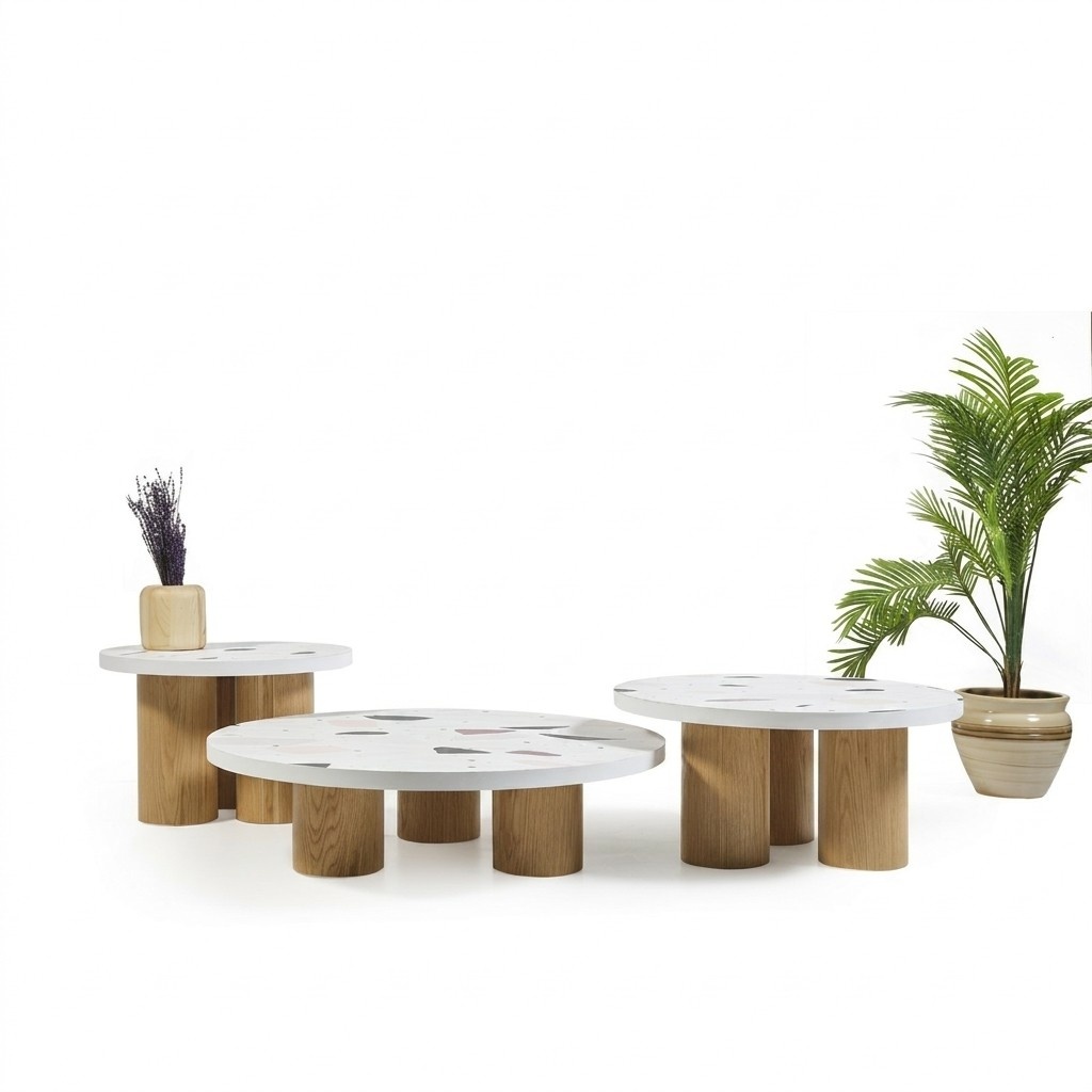 Couchtische Beistelltische Design Wohnzimmer 3 tlg. Italienischer Stil