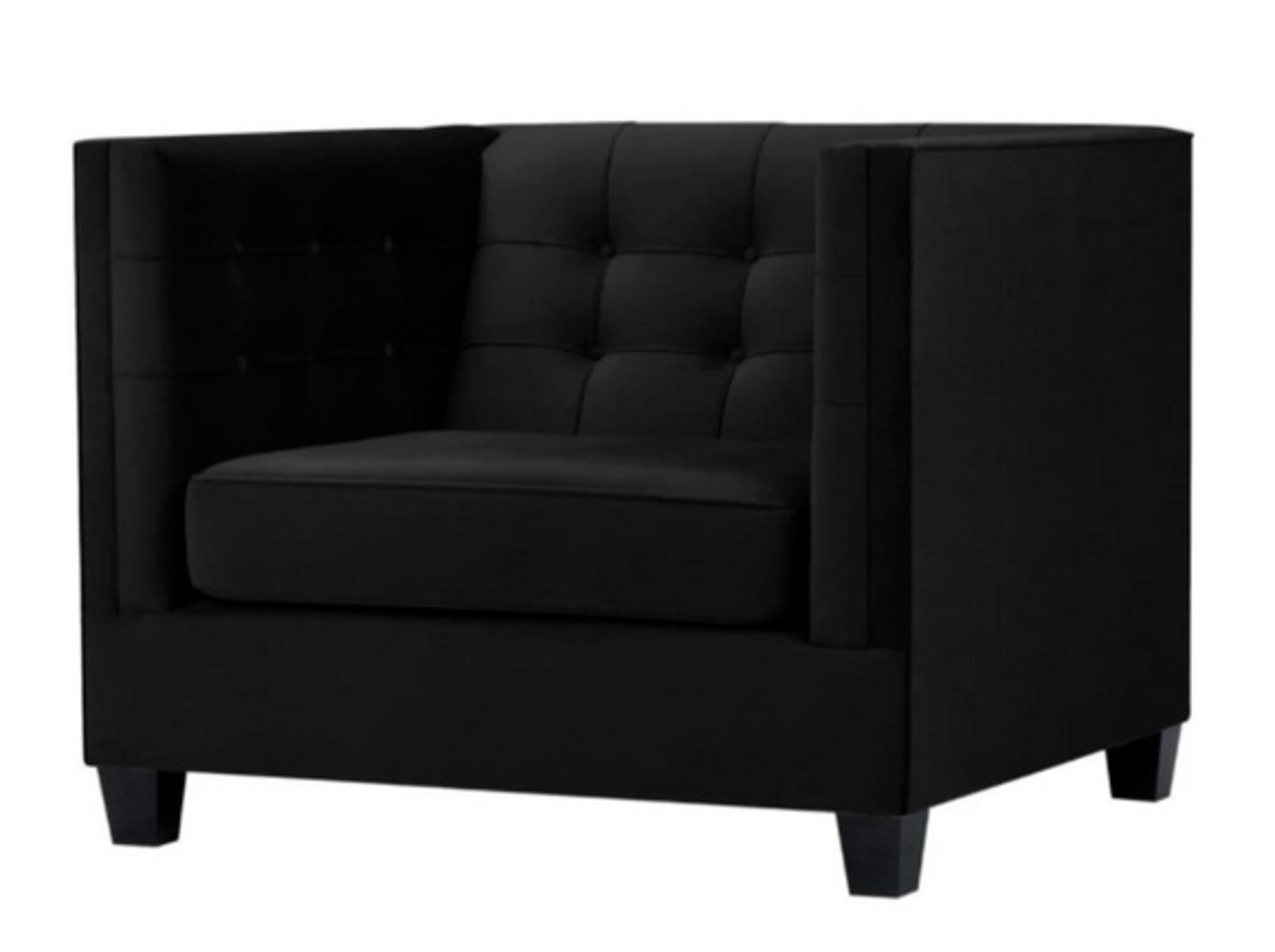 Chesterfield Sessel Kreative Möbel Textil Stoff Schwarz Neu Wohnzimmer