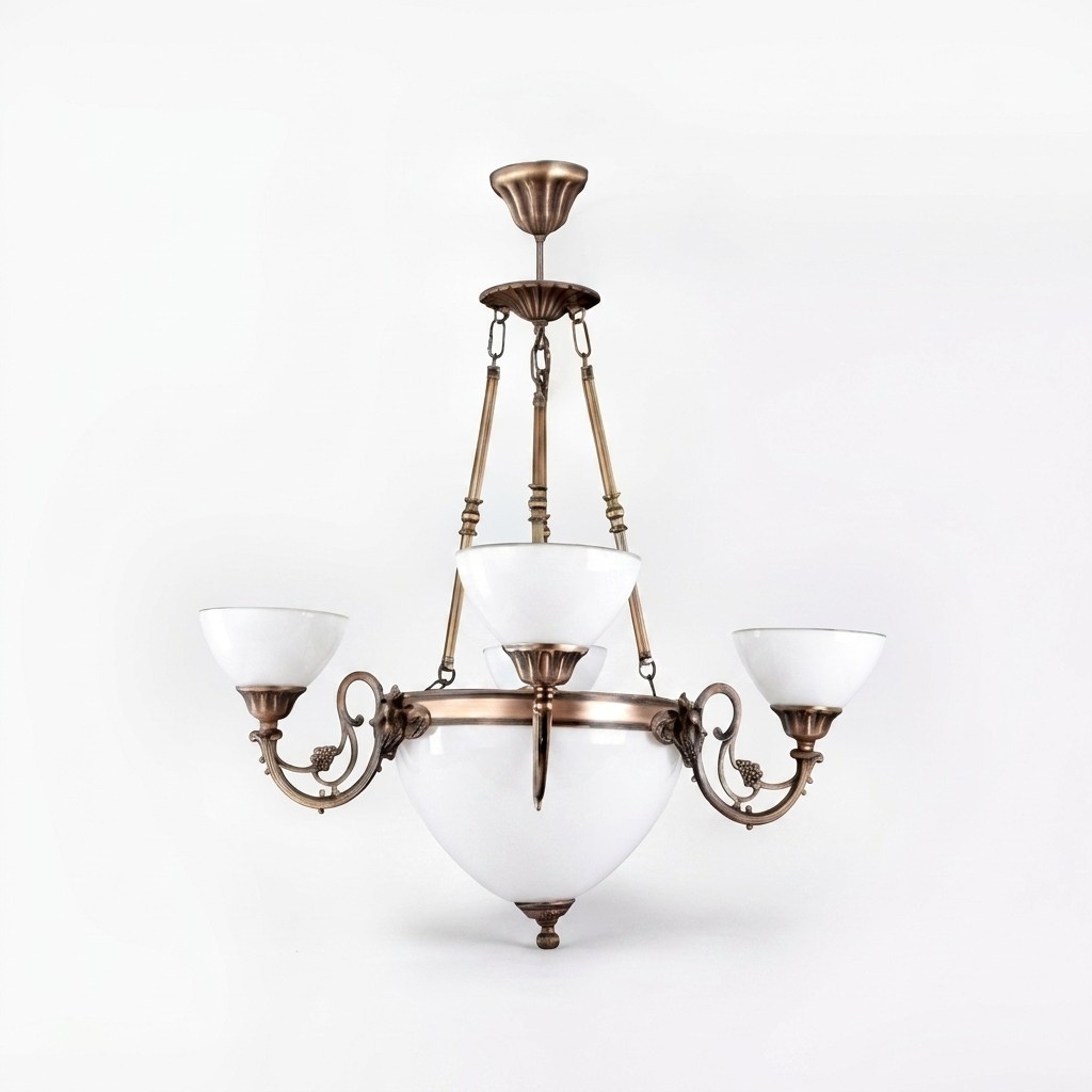 Deckenlampe Deckenleuchter Kronleuchter Lampe Lüster Glas Art Weiß