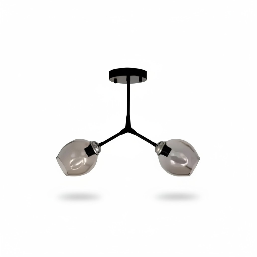 Deckenleuchter Lüster Kronleuchter Deckenlampe Lampen Glas Schwarz