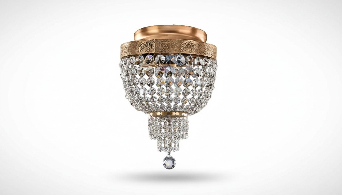 Deckenleuchter Luxus Gold Kronleuchter Deckenlampe Lüster Kristall Art