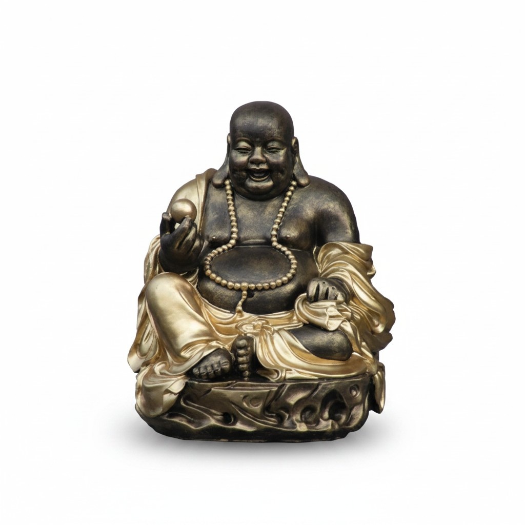 Deko Figur Statue Skulptur 31 cm Figuren Statuen Skulpturen Neu Buddha Gold (B2)