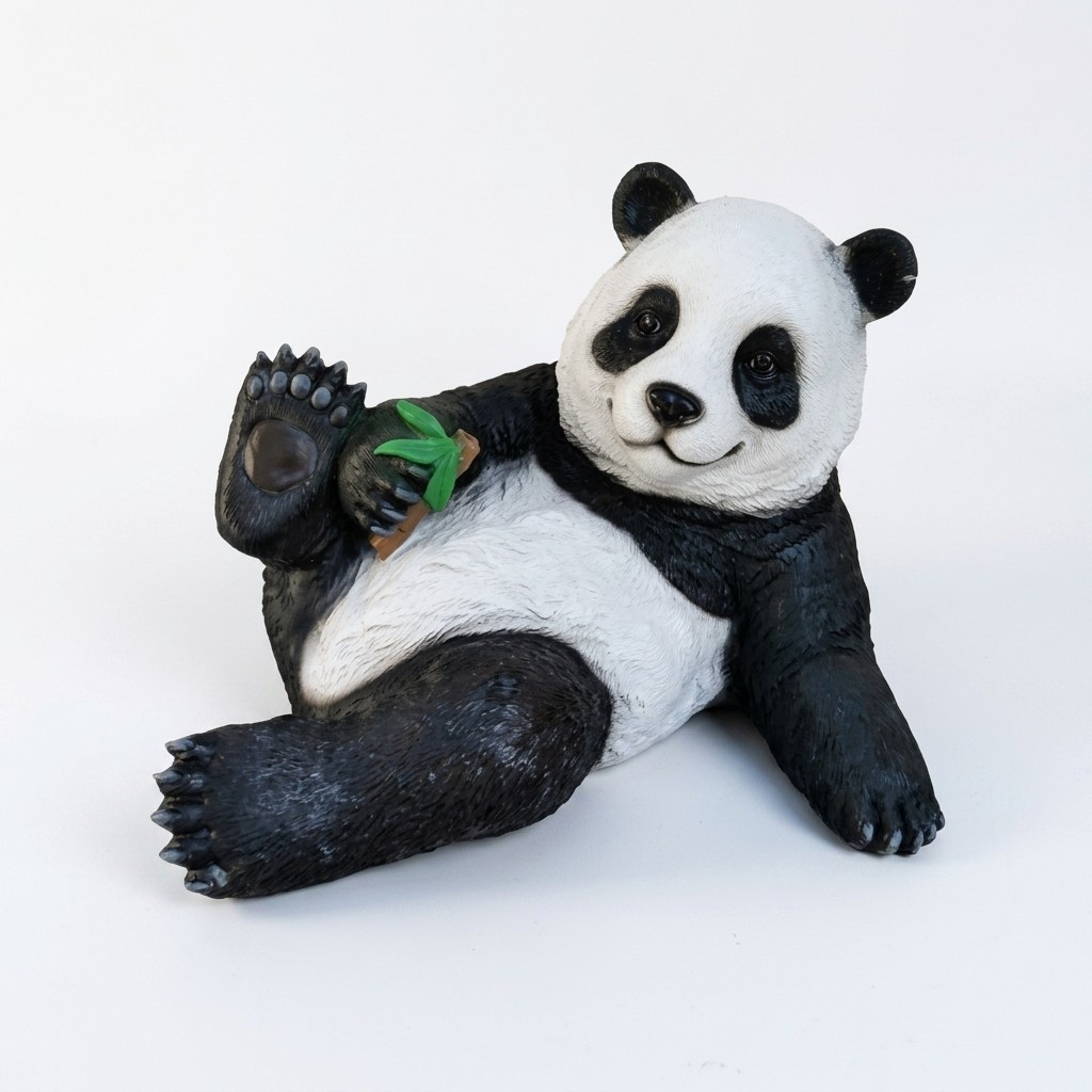 Deko Figur Statue Skulptur 40x70cm Figuren Statuen Skulpturen Garten Panda Bär