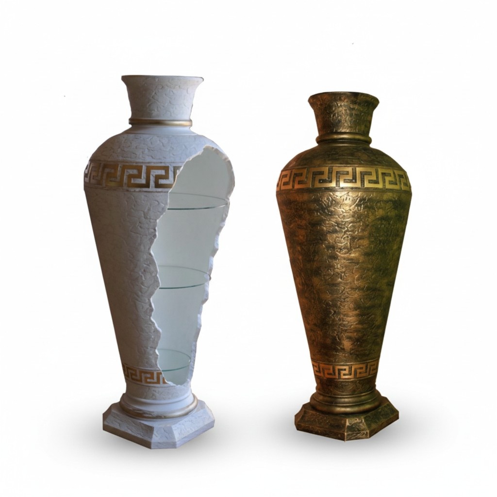 Deko Regal Vase Bar Figur Statue Skulptur 180 cm Figuren Statuen Vasen