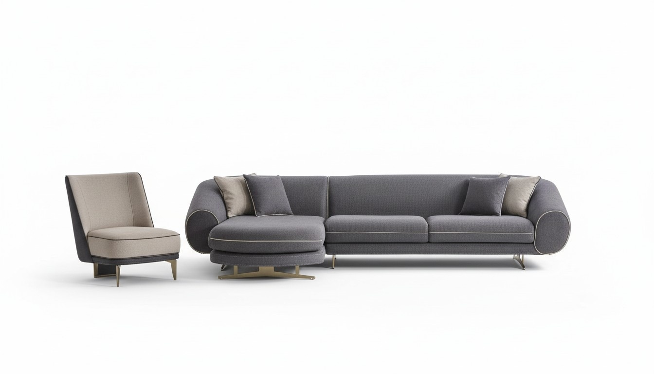Große Wohnlandschaft Designer Couchtisch Stilvoller Beistelltisch 4tlg