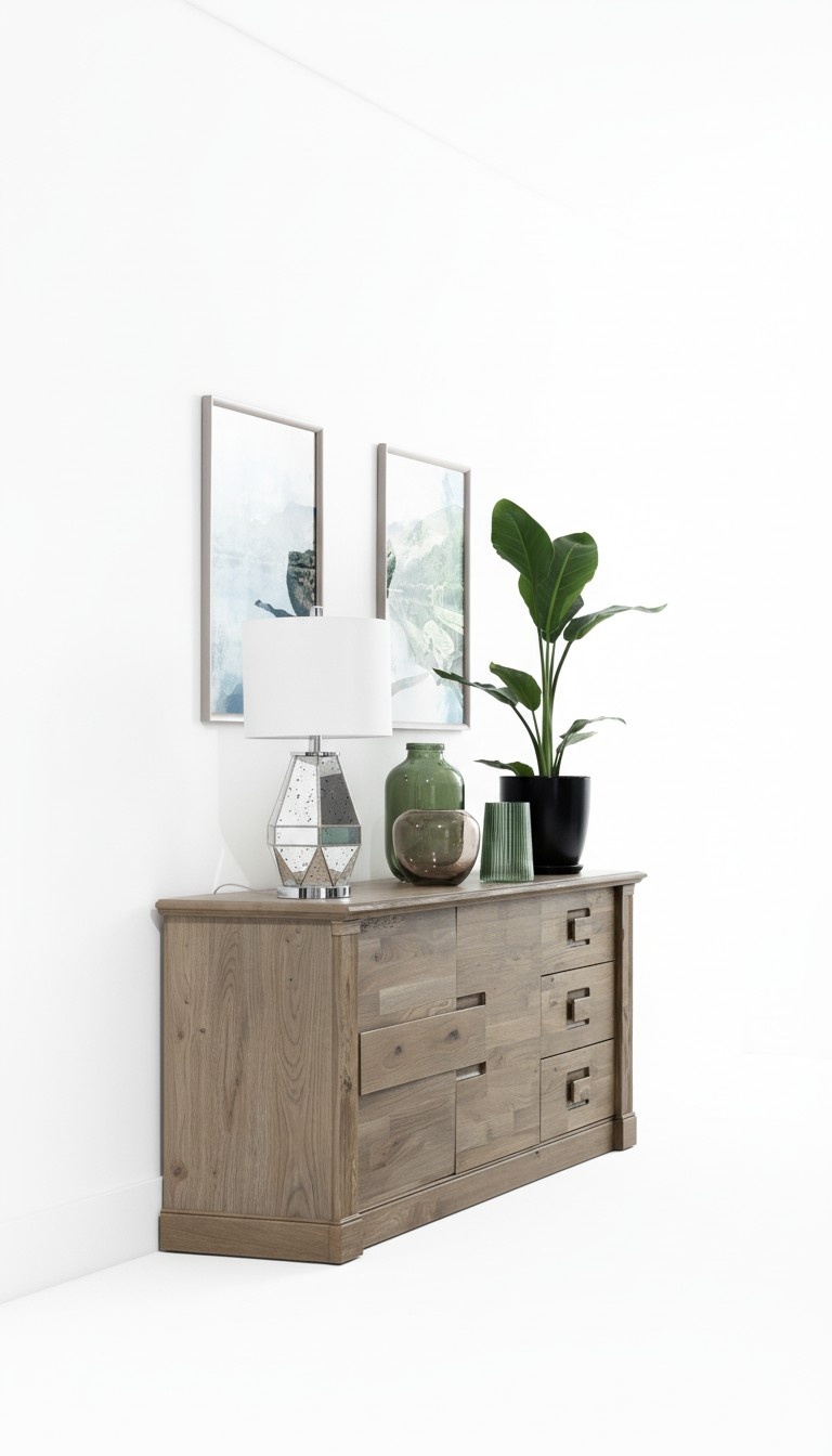 Designer Kommode Anrichte Side Low Board Schrank Wohn Zimmer Regal Antik Stil