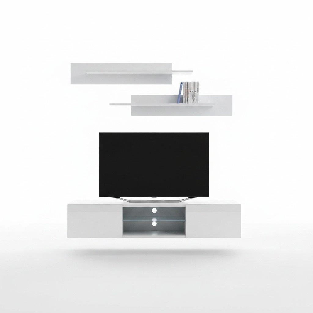 Wohnwand Komplette Set 3 tlg Wandregale ModerneTV Ständer Regale Möbel