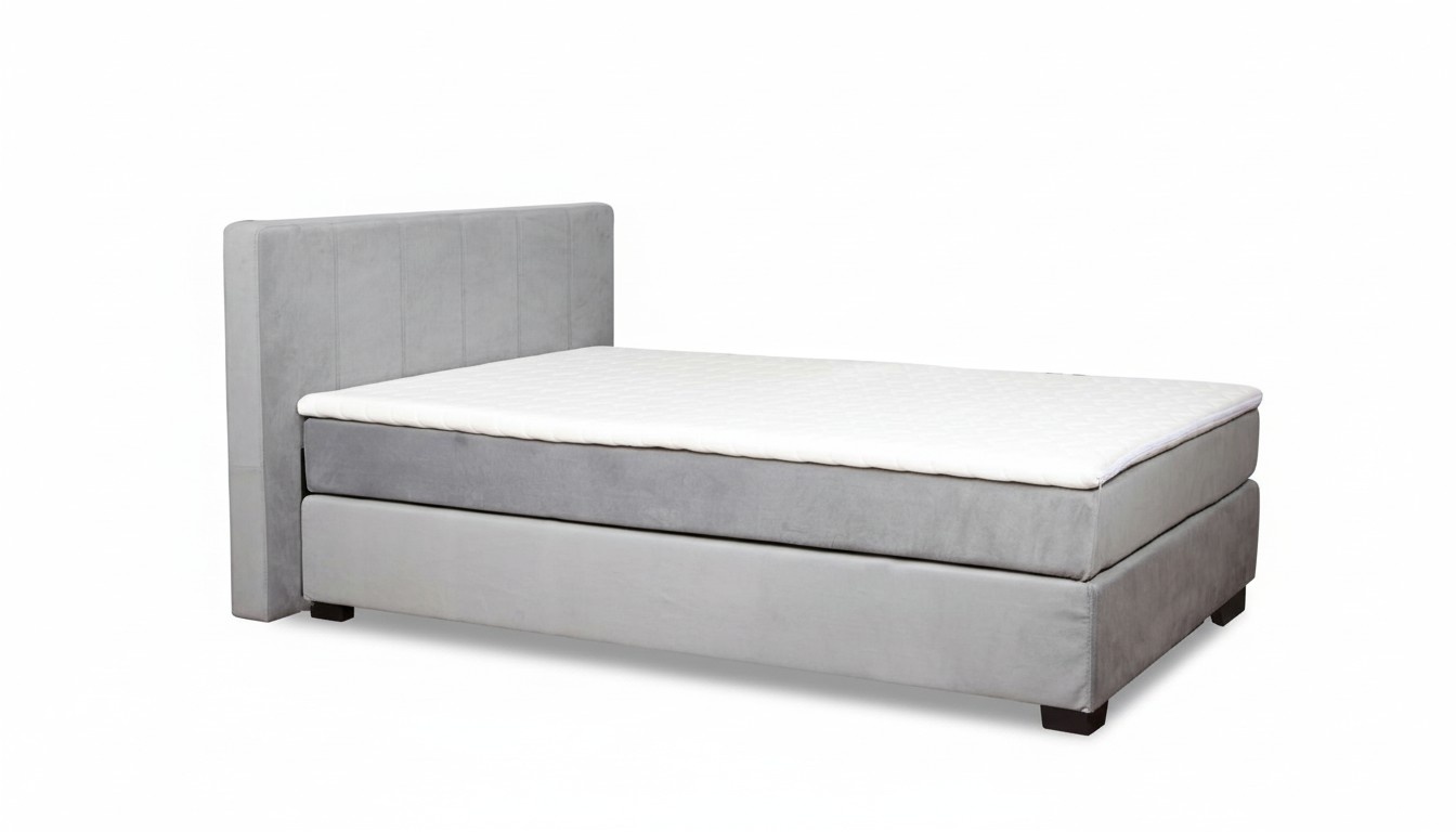 Elegantes Design Bett Betten Polsterbett Ehebett Boxspring 140x200cm Grau Neu