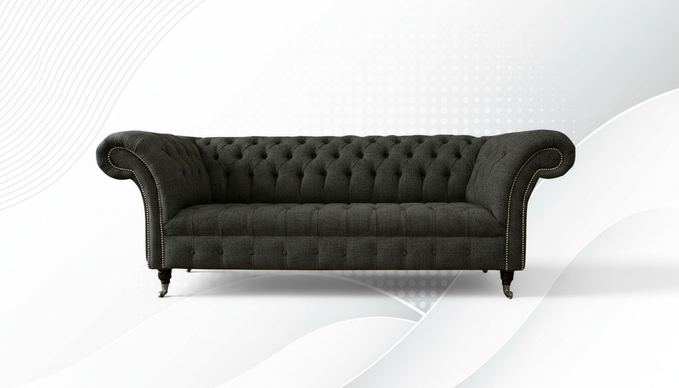 Desig Sofa 3 Sitzer Leder Sofas Couch Polster Garnitur Moderner Dreisitzer Möbel