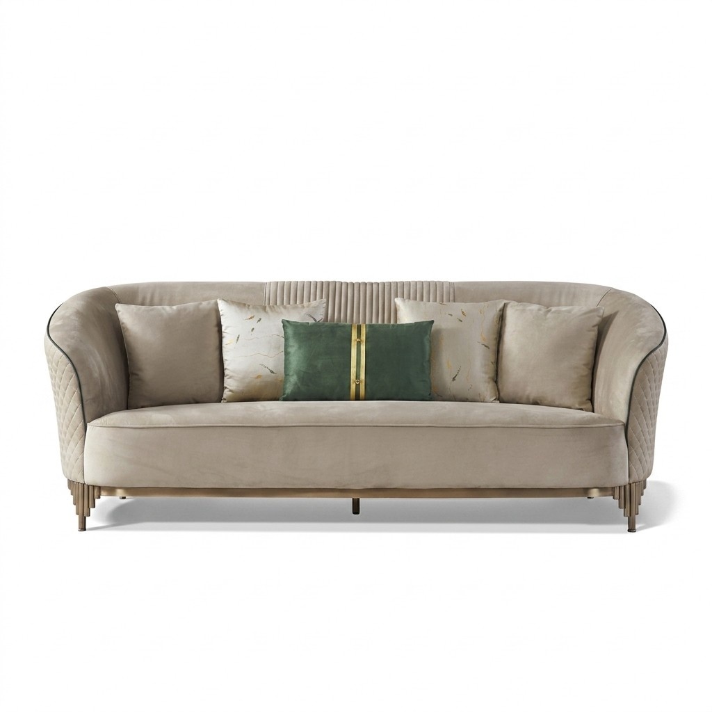Design 3 Sitzer Dreisitzer Sofas Club Lounge Sofa Polster Couch Stoff Dreisitzer