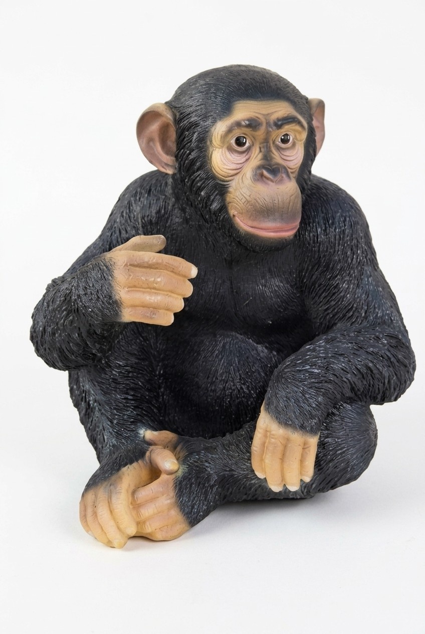 Design Affe sitzendem Figur Statue Skulptur Figuren Skulpturen Garten Deko