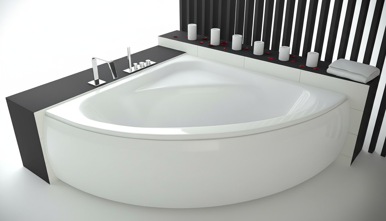 Design Badewanne Eck Acryl Neu Badewannen Wannen Moderne Eckbadewanne