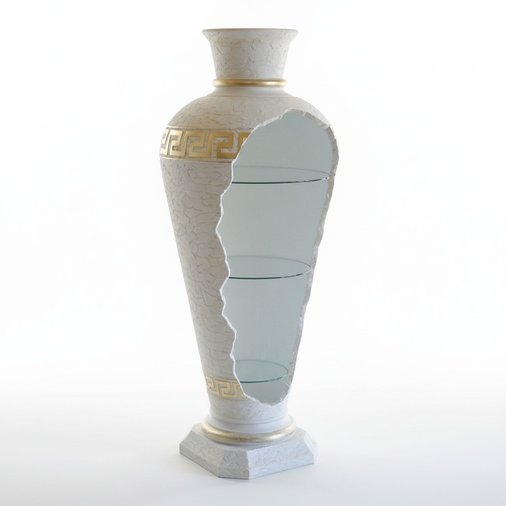 Design Bar Vasenbar Regal Glas Leuchte Vase Schrank Vitrinen 6851 Neu