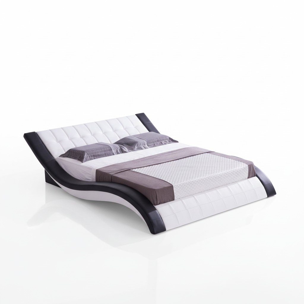 Design Bett Digital Sound USB Betten Luxus Schlafzimmer Möbel Leder Doppel Hotel