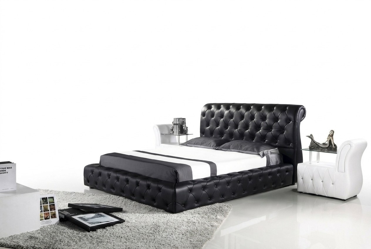 Design Bett Polsterbett Doppelbett Stoffbett Bettgestell Modern Chesterfield Neu