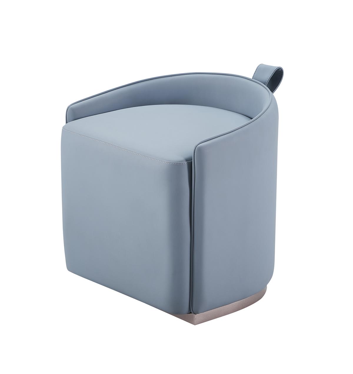 Sessel Leder Hocker Luxus Modernes Design Wohnzimmer Möbel Leder