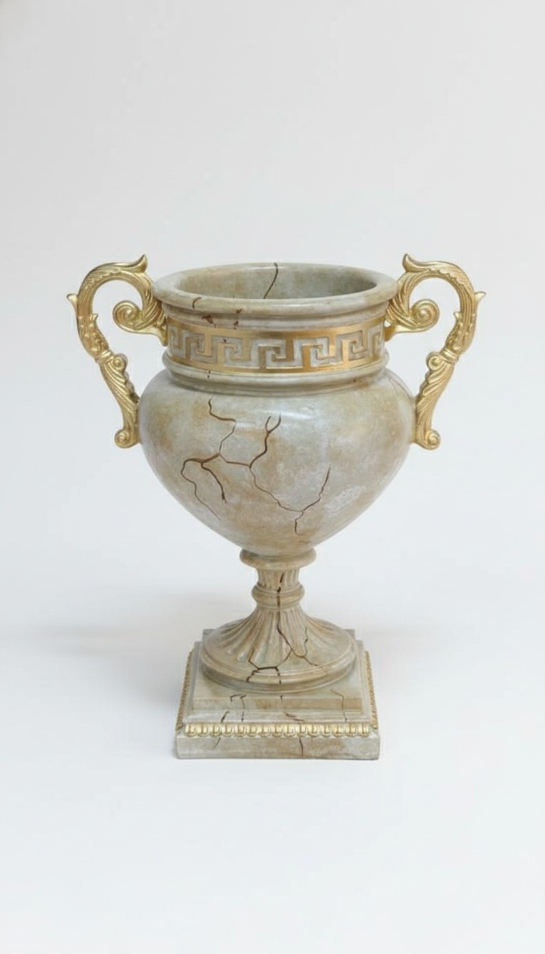 Design Blumen Topf Dekoration XXL Vase Vasen Handarbeit Deko Kelch