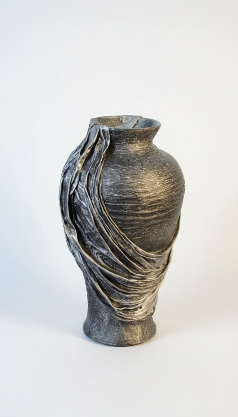 Design Blumen Topf Dekoration XXL Vase Vasen Handarbeit Deko Kelch