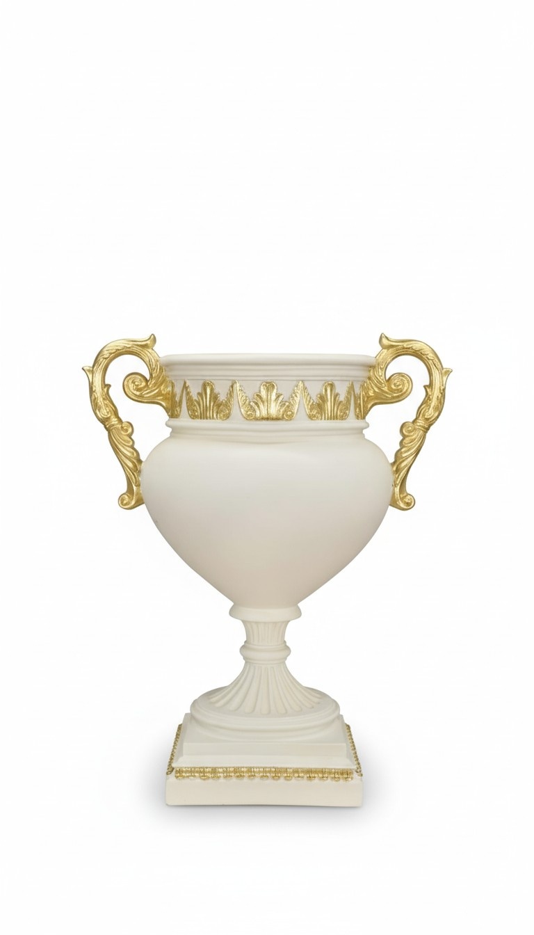 Design Blumen Topf Dekoration XXL Vase Vasen 49cm Handarbeit Deko Kelch Pokal