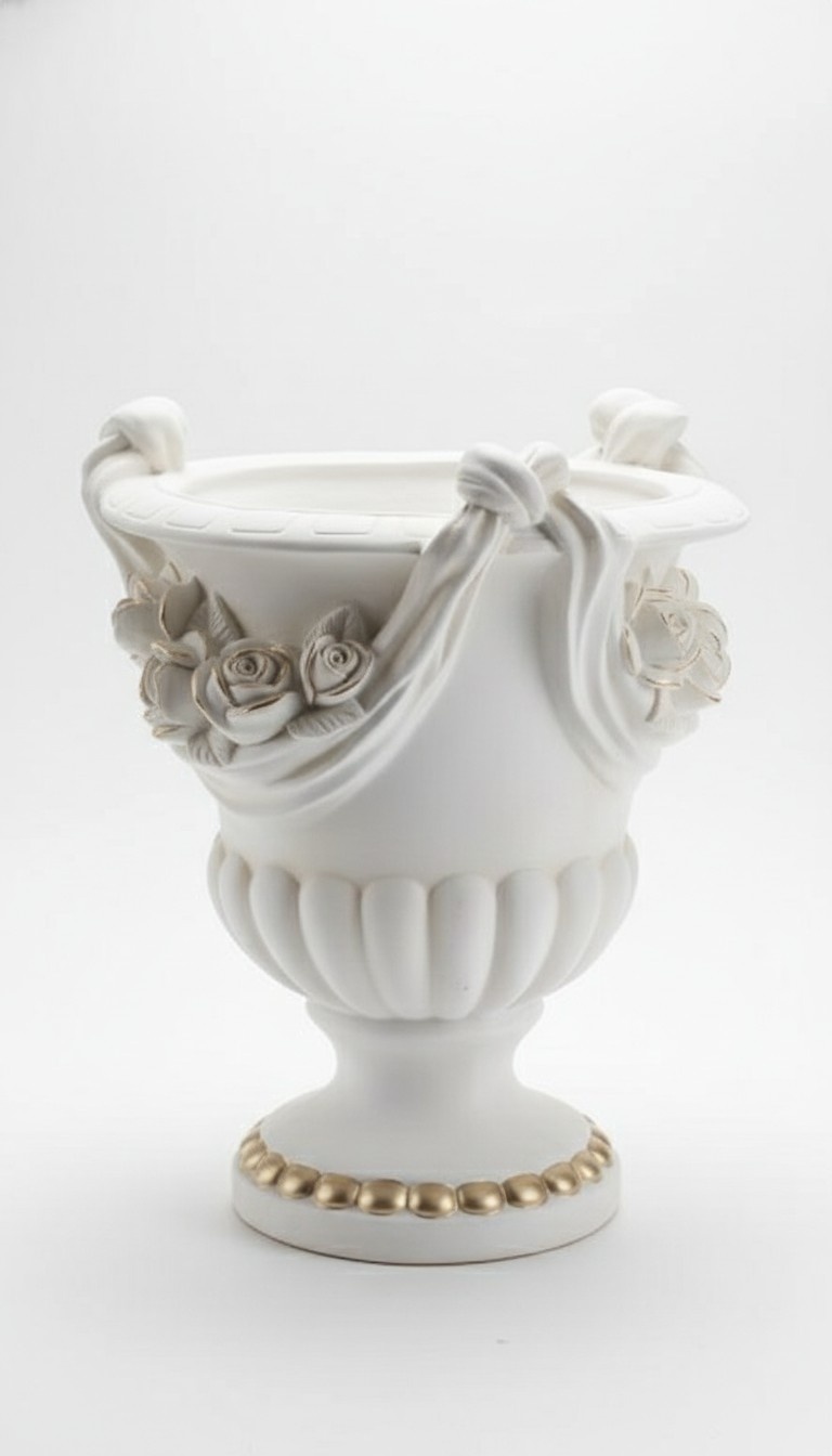Design Blumen Topf Dekoration XXL Vase Vasen Handarbeit Deko Kelch