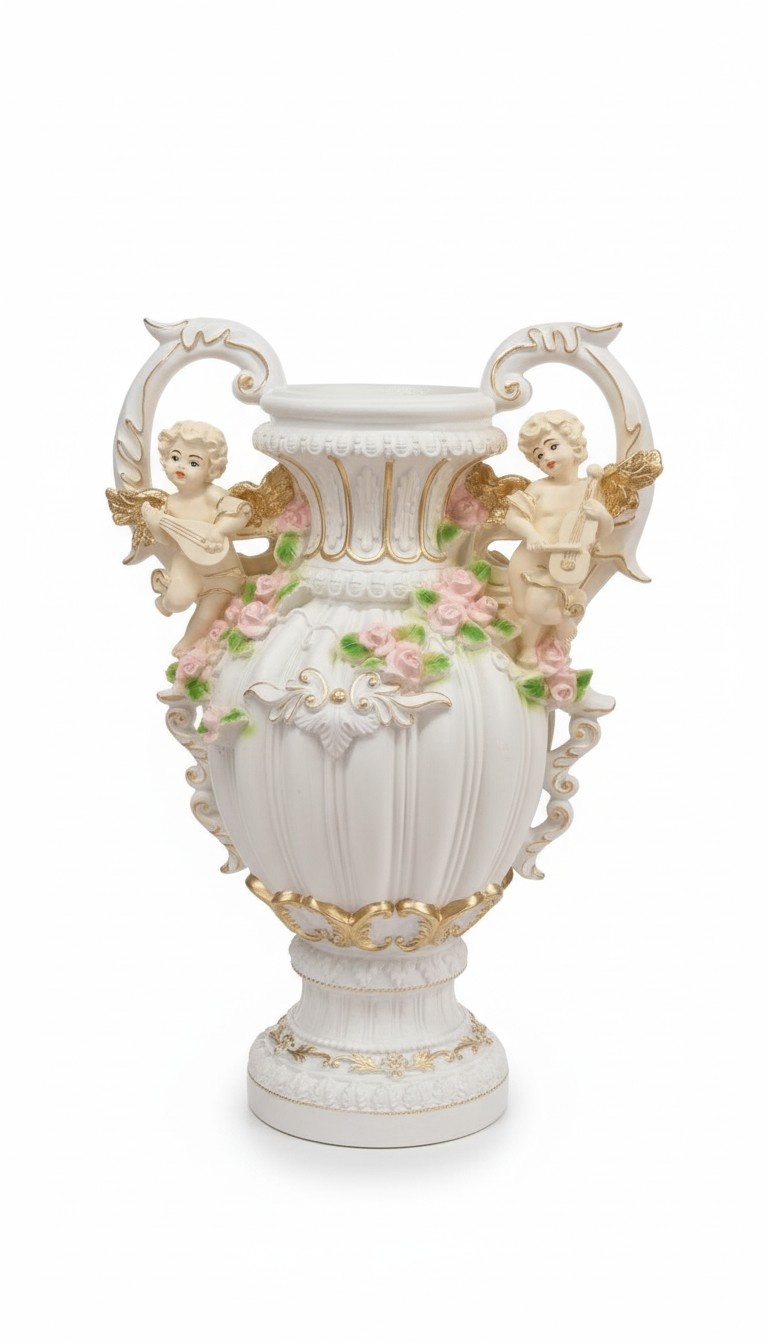 Design Blumen Topf Dekoration XXL Vase Vasen Handarbeit Deko Kelch