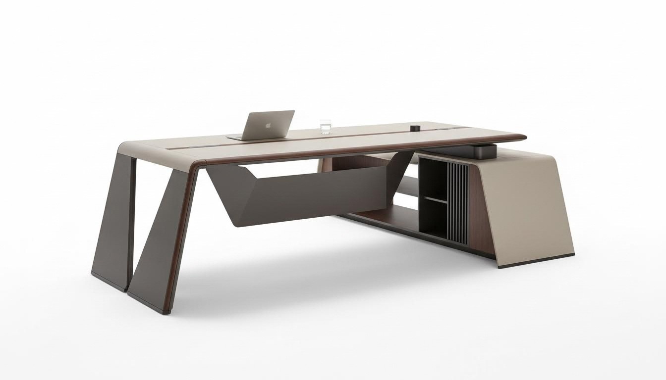 Design Büro Schreibtisch Tisch Sessel Einrichtung Ecktisch mit Stuhl 2tlg. Neu