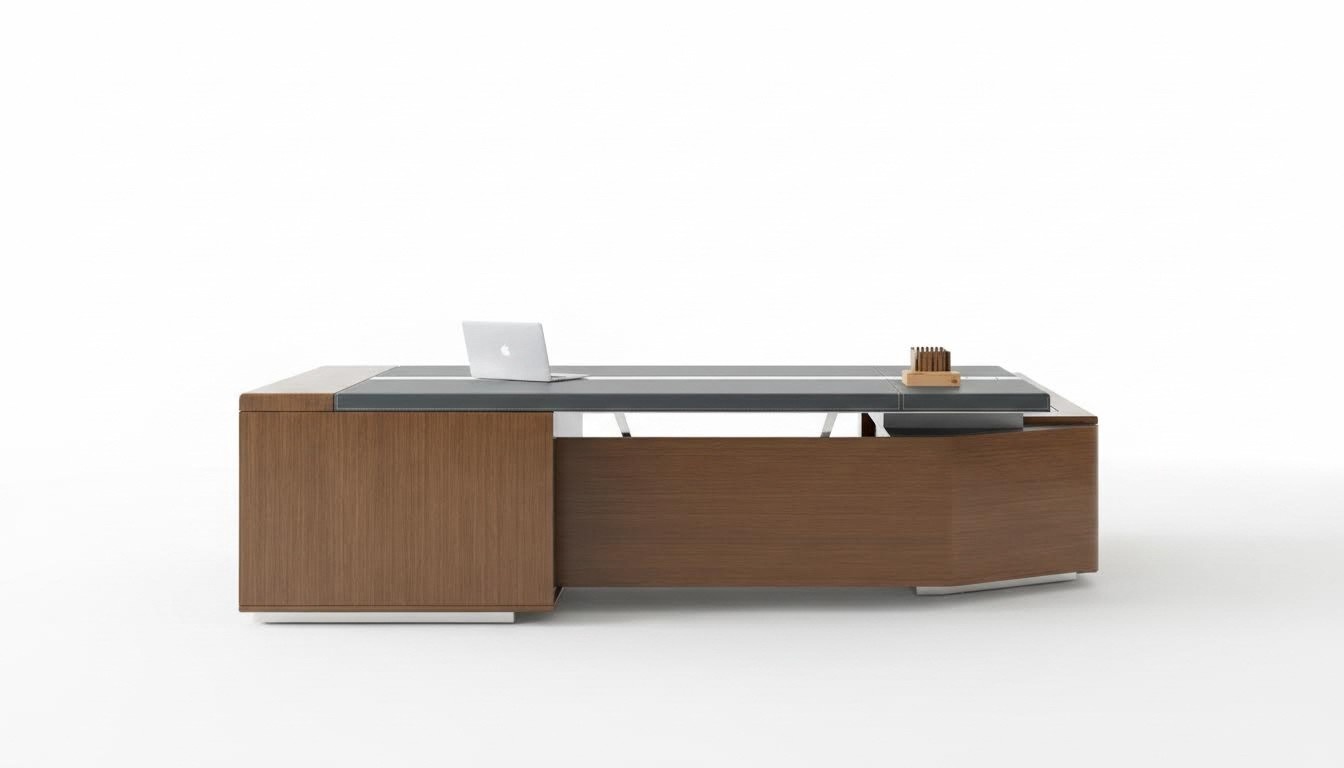 Design Büro Tisch Schreibtisch Sessel Einrichtung Ecktisch mit Stuhl 2tlg. Neu