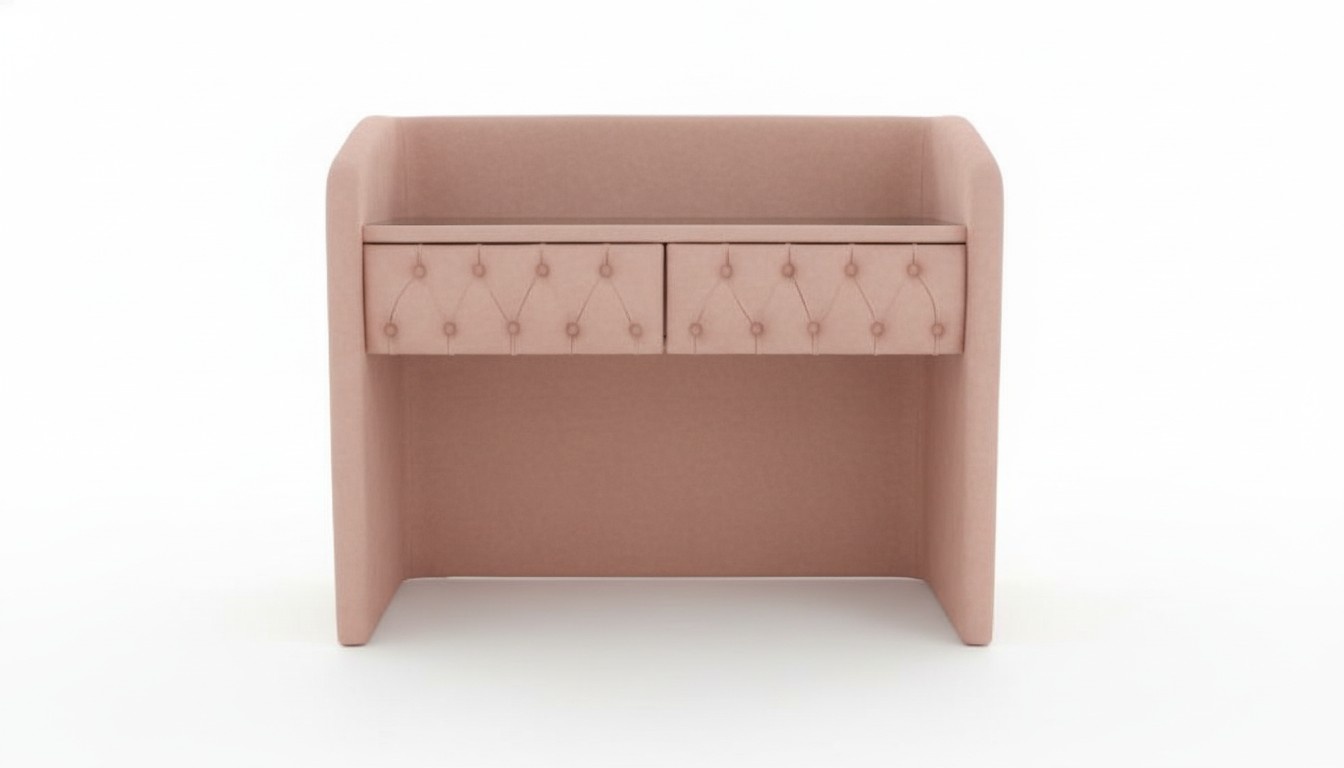 Design Chesterfield Schminktisch Tisch Schlafzimmer Möbel Moderne Rosa