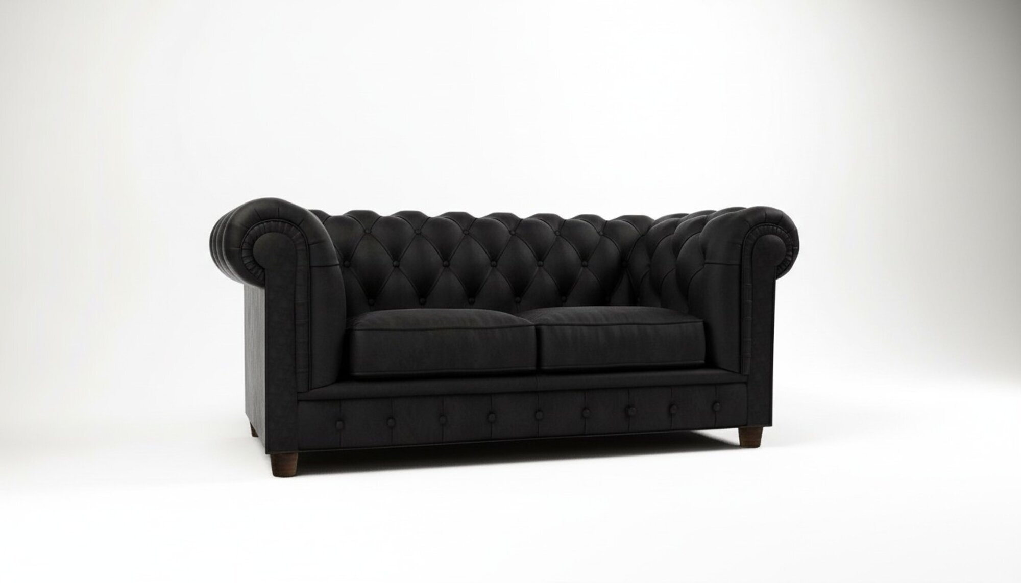 Design Chesterfield Sofa 2Sitzer Couch Polster Leder Sofas Wohnzimmer Zweisitzer
