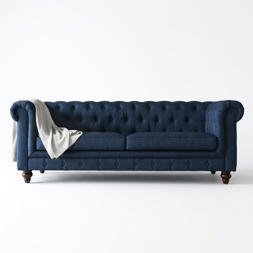 Design Chesterfield Sofagarnitur 3-Sitzer Stoff Couch Polster Sofas Sofa Sitz