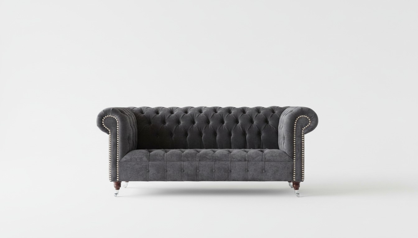 Design Chesterfield Stoff Couch Sofa Polster Sofas Neu Sofa 3 Sitzer