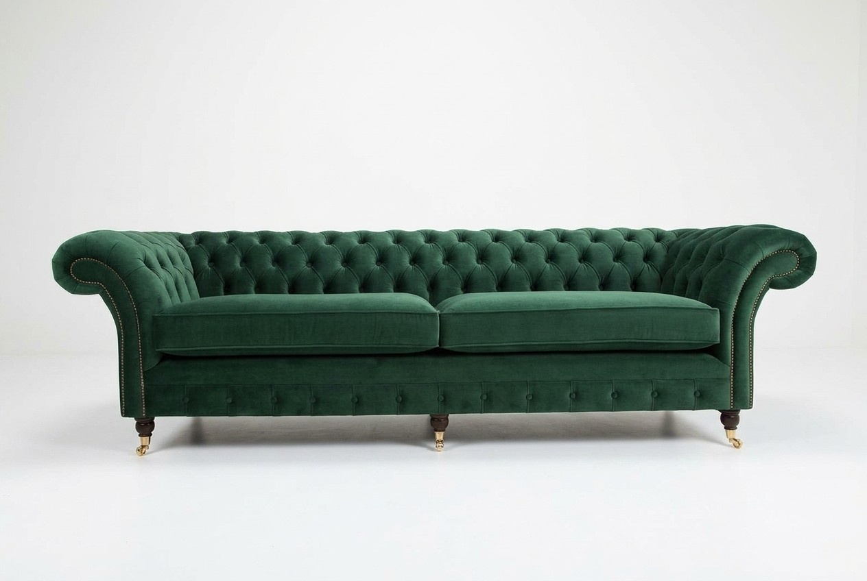 Design Chesterfield Stoff Couch Sofa 4 Sitzer Polster Sofas Neu XXL Big