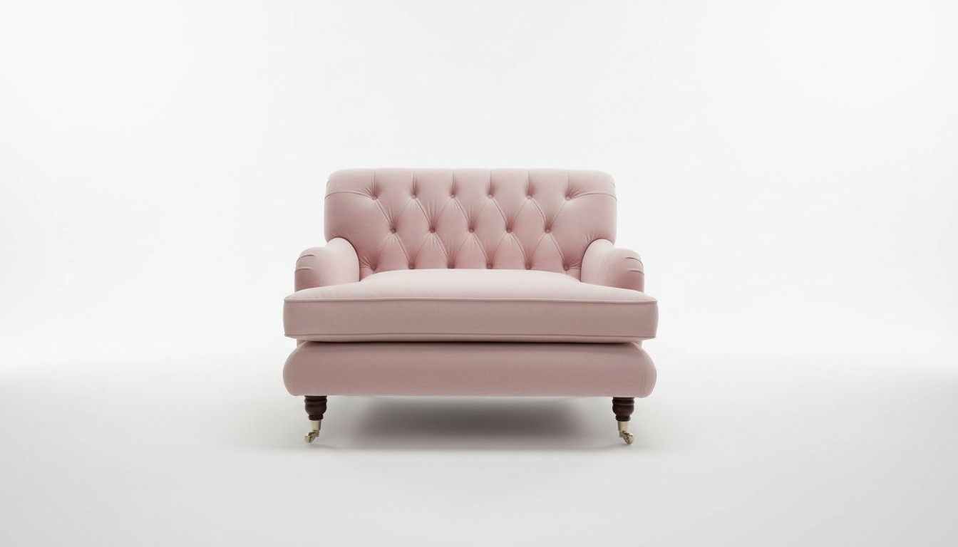 Design Chesterfield Stoff Couch Sessel 1.5 Sitzer Polster Sofas Lounge Club Neu