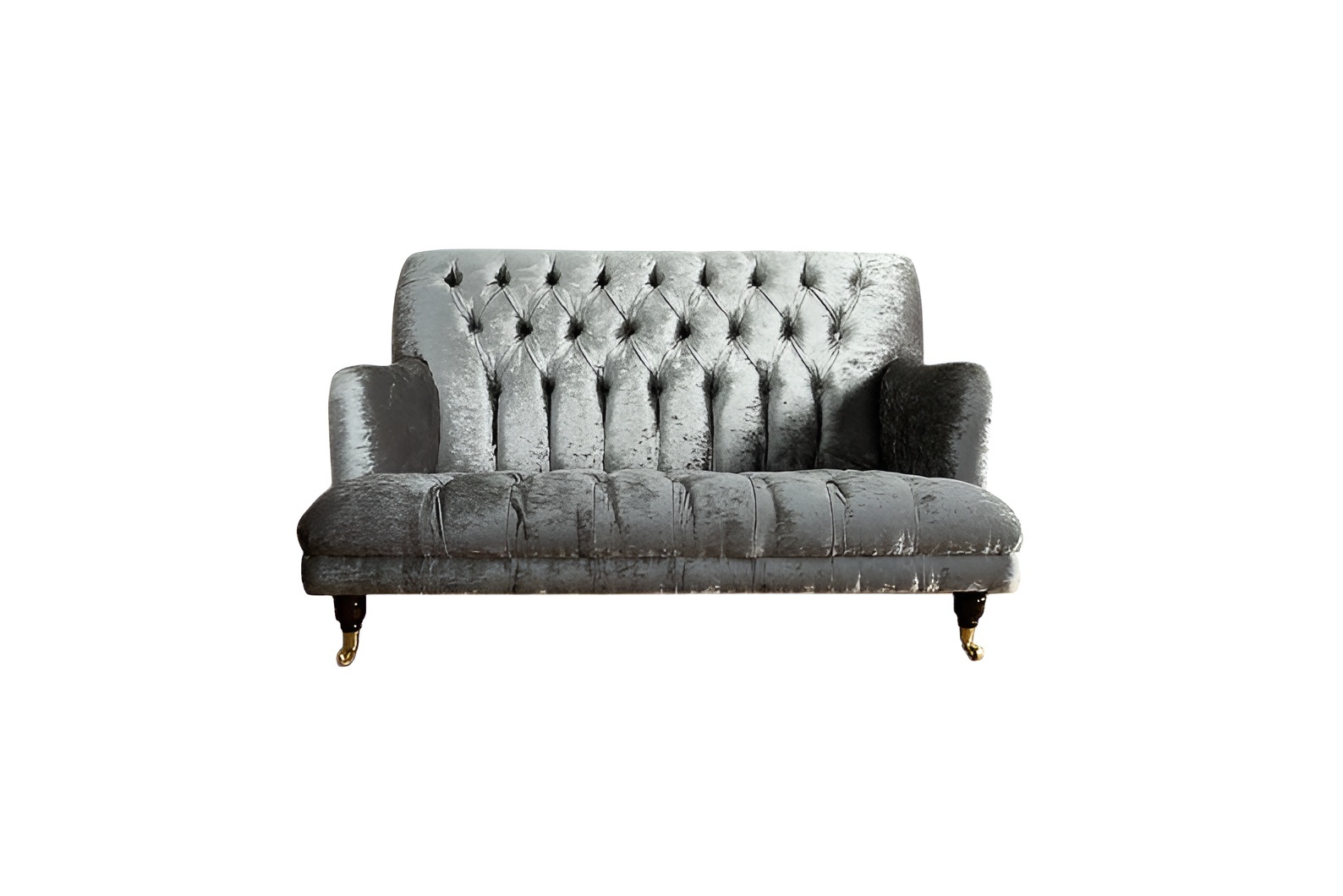 Design Chesterfield Stoff Couch Sofa 2 Sitzer Polster Sofas Neu Textil Stoff