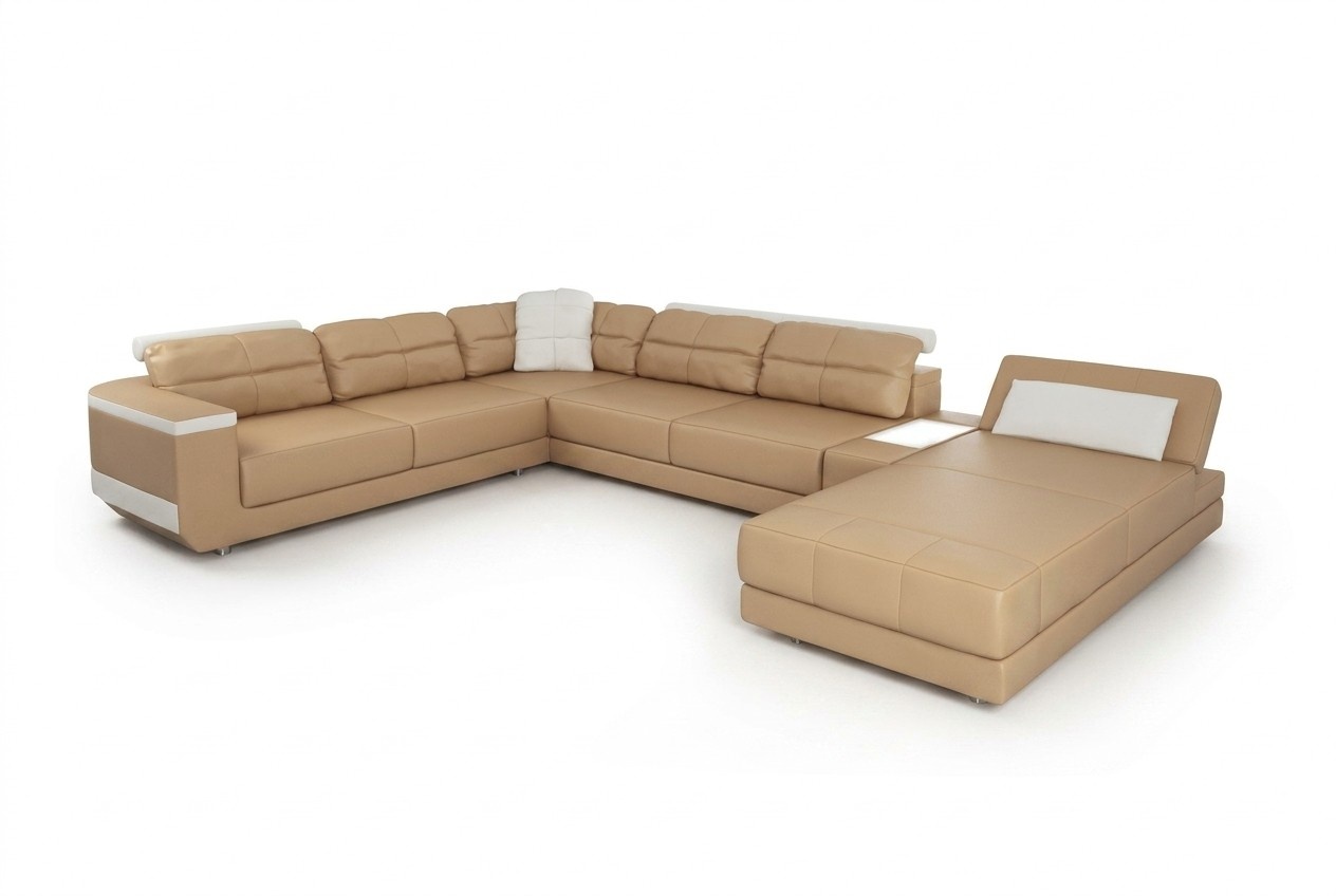 Design Couch Ecksofa Wohnlandschaft Sofa U Form Polster Couchen Textil Couchen