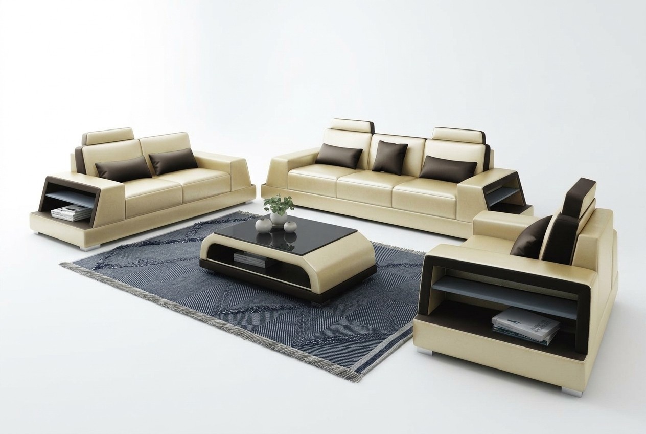 Design Couch Sofa Garnitur Polster Sofas Couchen Sitz Garnituren Neu 3+1 Sitzer