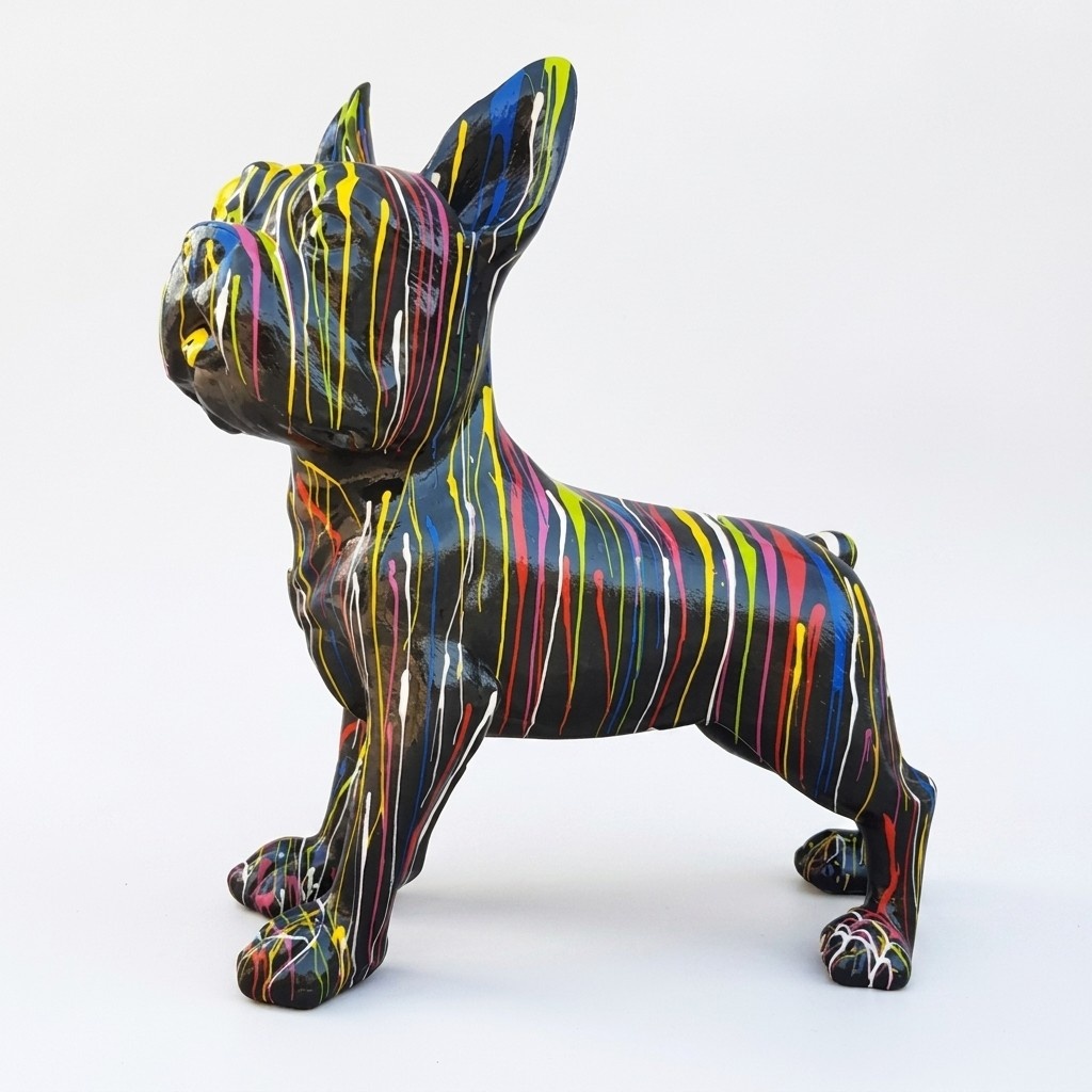 Design Dekoration Figur Hund aus Kunststoff Garten Skulptur Statuen