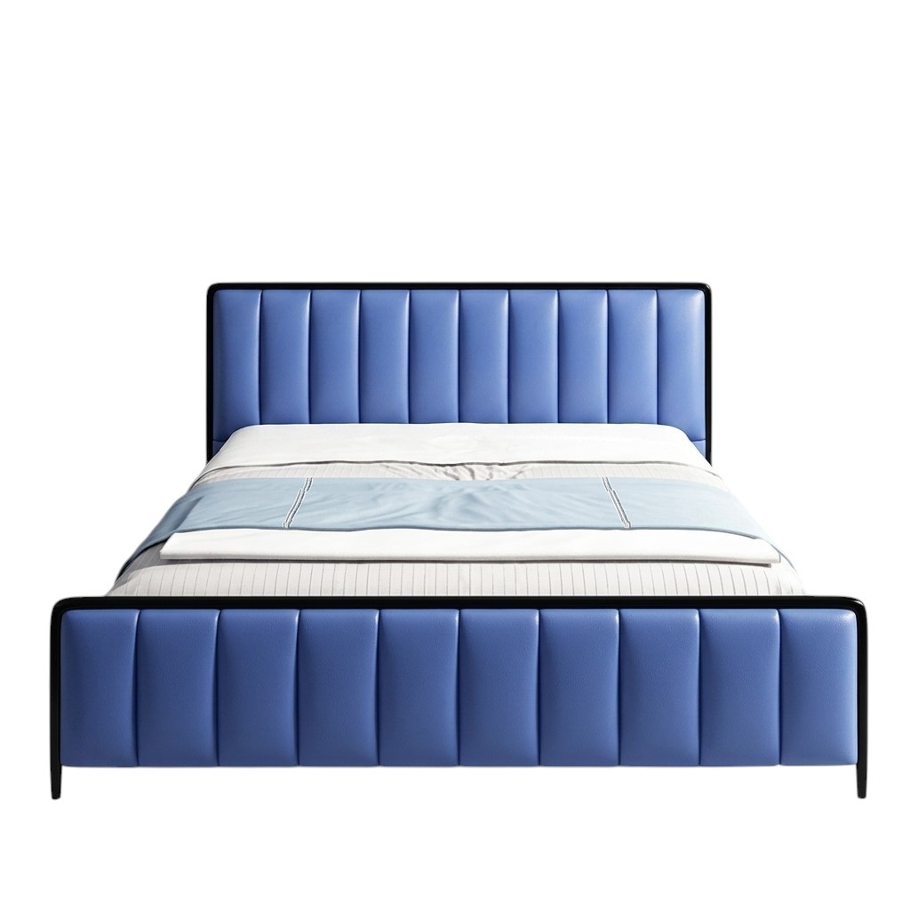 Design Doppelbett Lederbett Betten Bett Leder Polster Schlafzimmer Ehe 180x200 !