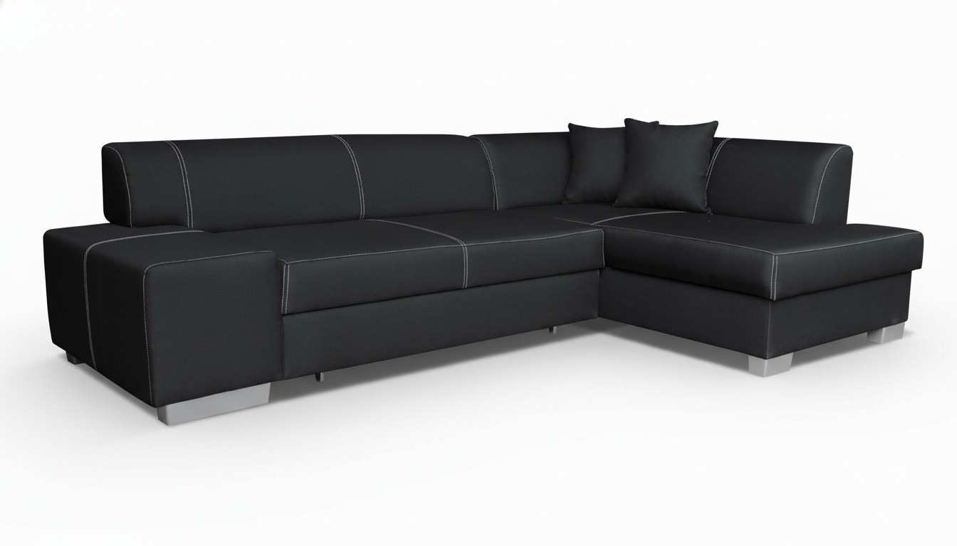 Design Ecksofa Schlafsofa Bettfunktion Couch Leder Textil Polster Sofas Neu 9542