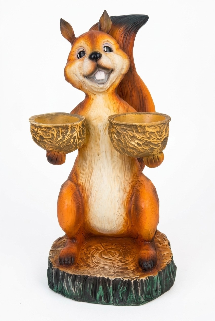 Design Eichhörnchen Figur Garten Statue Skulptur Figuren Skulpturen Deko