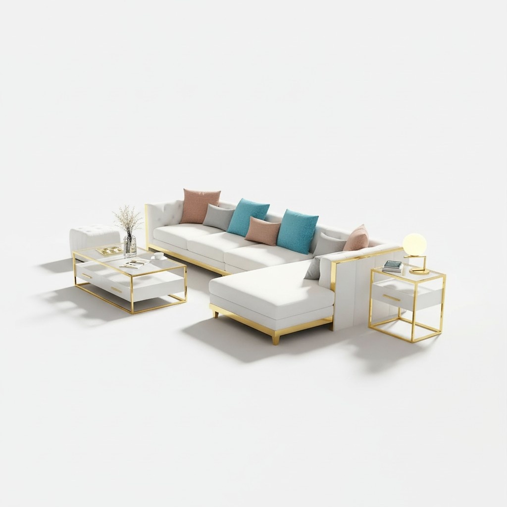 Esk Design Ecksofa L-form Modern Sofas Ledersofa Couch Wohnlandschaft Sofa Sitz